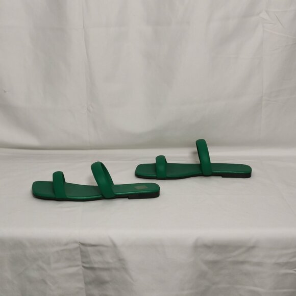 🦋 3/$20 Green Open Toe Slide Sandals Size 38 NWOT #29 - Picture 3 of 8